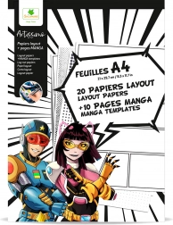 Artissimo - Carta A4 per Disegno Manga con Trame
