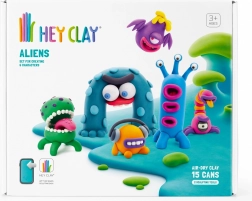 hey clay aliens – set creativo di pasta modellabile per bambini