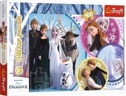 Puzzle da 100 pezzi con glitter – DISNEY FROZEN 2: Nel bagliore dell’amore