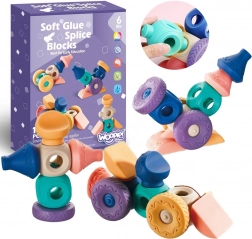 Woopie blocchi sensoriali da costruzione da schiacciare, 13 pezzi