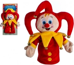 Burattino in peluche Arlecchino con campanellini, 28 cm