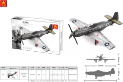 Set da costruzione aereo militare 258 pezzi