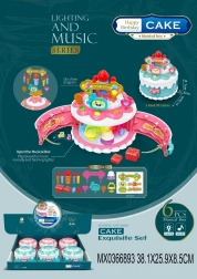 Set da gioco torta di compleanno con luce e suono