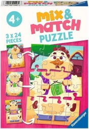 Puzzle Ravensburger Mix & Match: i miei amici della fattoria 3×24 pezzi