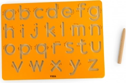 Tavola per esercitarsi a scrivere lettere minuscole Viga