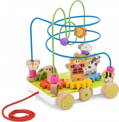 VIGA labirinto trainabile in legno fattoria 2 in 1