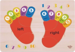 Puzzle educativo in legno TOOKY TOY - Apprendimento di numeri e colori