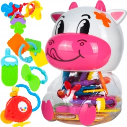 Sonagli per neonati in scatola Mucca