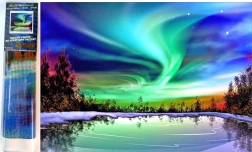 NORIMPEX Pittura diamantata Notte polare sul lago 30x40cm