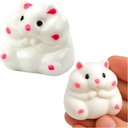 Antistress squishy gniotek criceto bianco 5 cm