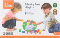 Gioco di equilibrio in legno con elefante