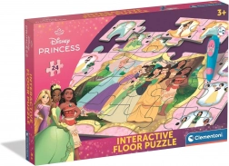 Puzzle da pavimento con penna interattiva Principesse 24 pezzi