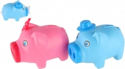 Salvadanaio in plastica a forma di maialino 16 × 12 cm, 2 colori