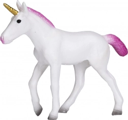 Figura in plastica Unicorno con criniera rosa