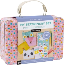 Petit Collage valigetta creativa – set di cancelleria con animaletti