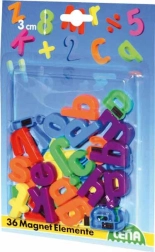 Lettere magnetiche colorate LENA – alfabeto minuscolo, 36 pz