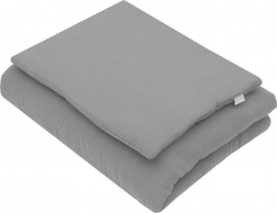 Set in mussola con imbottitura New Baby 80 × 70 cm grigio