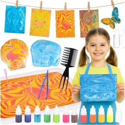 Kit creativo per la pittura su acqua ebru 12 colori