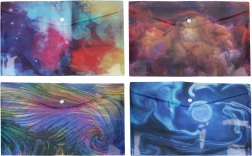 Cartellina portadocumenti in plastica con bottone a pressione A4, colori assortiti