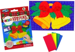 Campanella a mosaico natalizio fai-da-te colorato