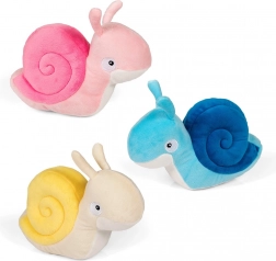 Lumaca di peluche 20 cm – blu, rosa e giallo‑bianco