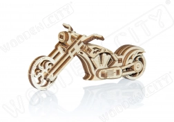Puzzle 3D in legno moto CHOPPER – mini modello, 22 pezzi