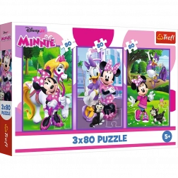 Puzzle 3x80 Minnie e amici di Disney Trefl