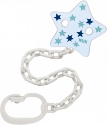 Catenella per succhietto con clip NUK blu