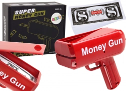 Pistola spara soldi Money Gun – sparabanconote rosso per feste