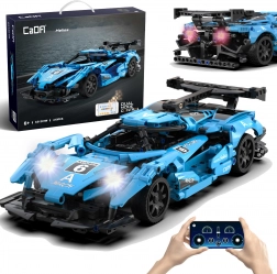 Set di costruzione CaDA auto sportiva RC Helios con LED, 419 pezzi