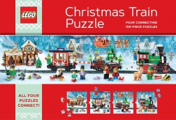 Puzzle natalizio treno LEGO 4×100 pezzi
