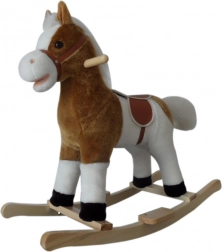 Cavallino a dondolo con melodia PlayTo bianco‑marrone