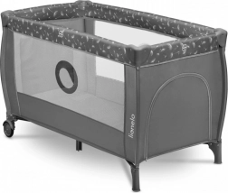 Lettino da viaggio per bambini Lionelo Stefi Plus grigio bianco
