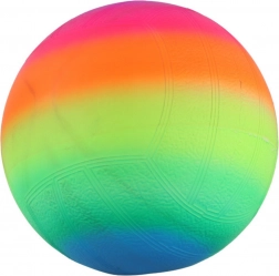 Pallone da spiaggia in gomma con palma e design arcobaleno 22cm
