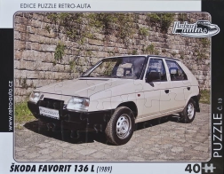 Puzzle retrò Škoda Favorit 136 L 40 pezzi