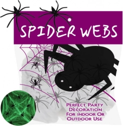 Ragnatela luminosa di Halloween con 20 ragni Ruhhy