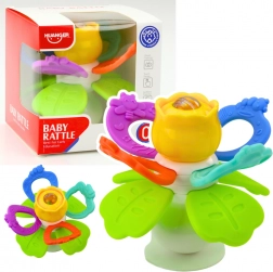 Giocattolo sensoriale per bambini Fiore con parte rotante e ventosa