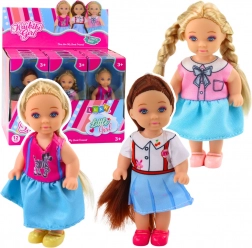 Mini bambola KAIBIBI con capelli lunghi, abito colorato, 12 cm