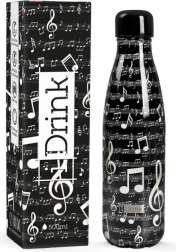 Borraccia termica nera Music 500 ml
