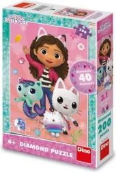 Puzzle giocoso 200 pezzi con diamanti