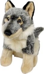 Lupo di peluche seduto 28 cm