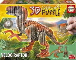 Educa puzzle 3D velociraptor 64 pezzi