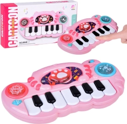 Tastiera interattiva per bambini a forma di gattino con luci e melodie