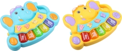 Pianoforte elettronico per bambini a forma di elefante con animaletti, suoni e luci - 1 pezzo