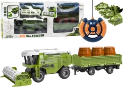 Mietitrebbia RC agricola con rimorchio verde