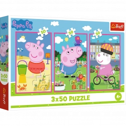 Puzzle 3x50 forza dell'amicizia Peppa Pig