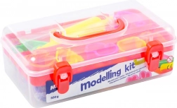 Set di modellazione con plastilina 7 colori, formine e mattarello (550 g)