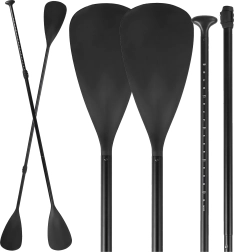 Pagaia pieghevole in alluminio 2-in-1 per SUP e kayak, 4 sezioni, regolabile 210 cm