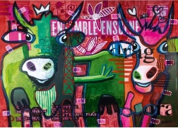 Puzzle HEYE Mucche a righe 1000 pezzi