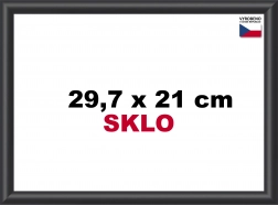 Cornice in plastica nera A4